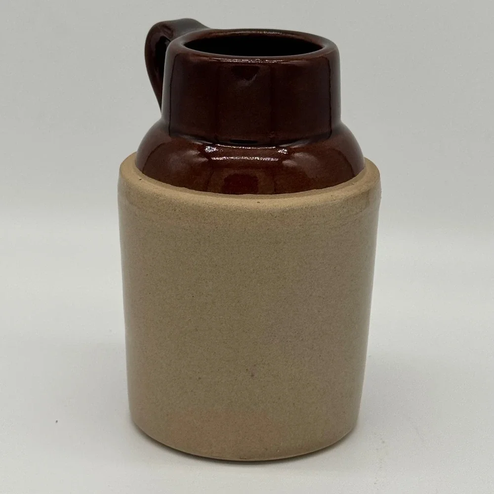 Vintage 1970s Playboy Bunny Stoneware Jug Mug Two Tone USA Crock 6x3.5